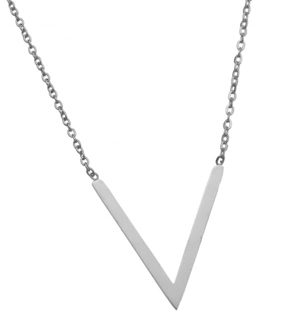 Long necklace stark zilver