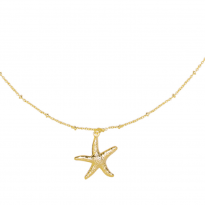 Ketting Starfish wish goud