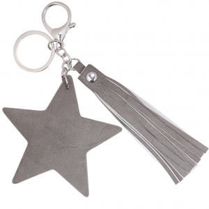 Sleutelhanger shining star grijs