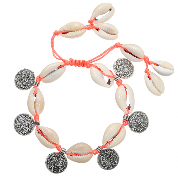 Armband funky shell roze